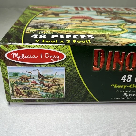 Dinosaurs 48 Piece Jigsaw Floor Puzzle 2 x 3 Ft Melissa‎ & Doug Science Dino - Picture 3 of 5